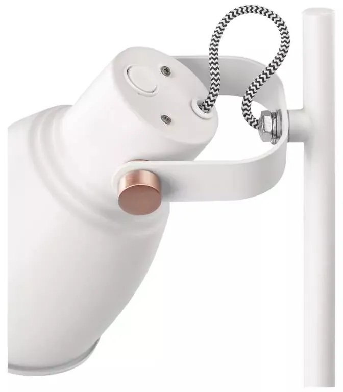 EMOS Bielá stolová lampa pre žiarovku E27 Z7621W