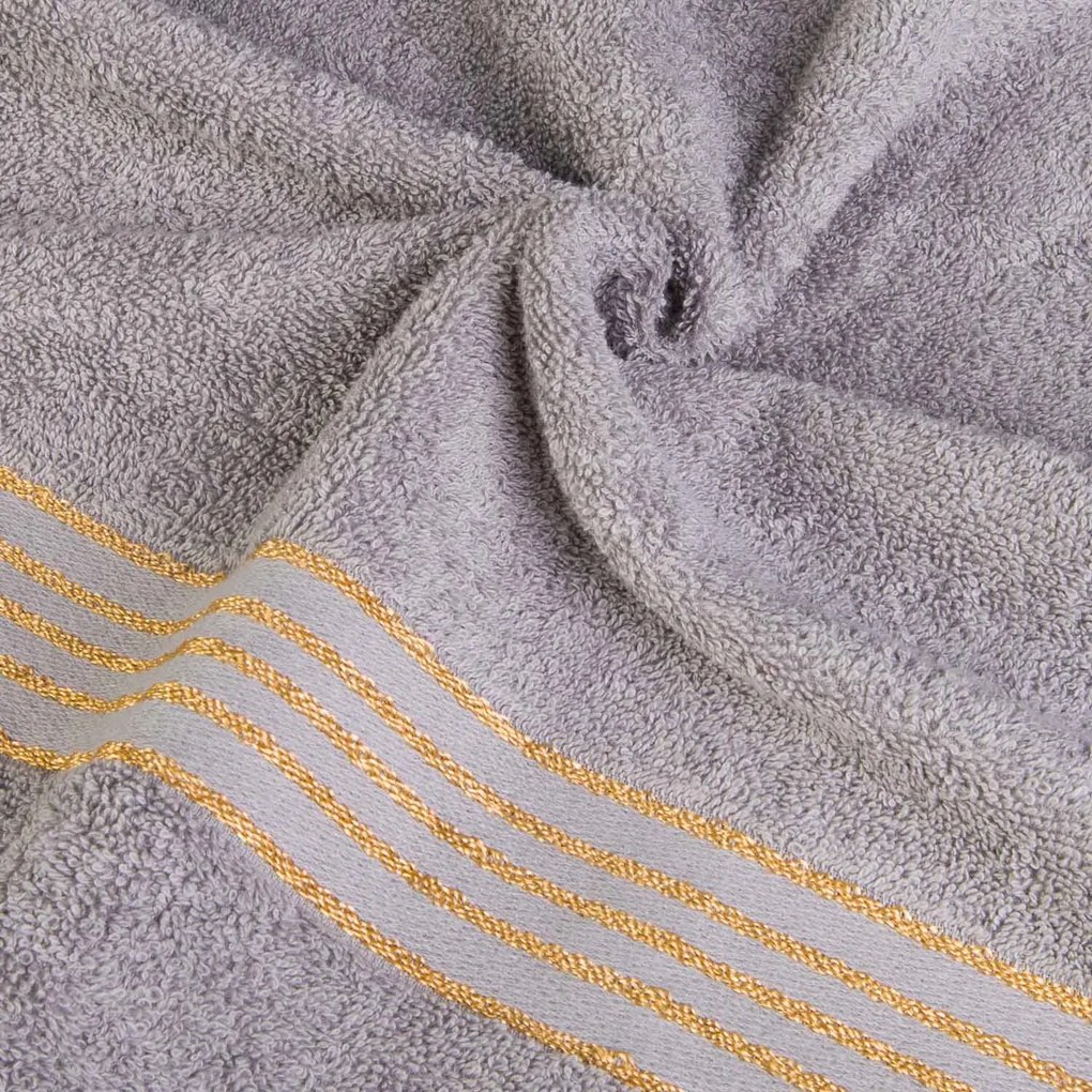 BAVLNENÉ UTERÁKY TIWANO SADA 1 KS 50X90 CM, 1 KS 70X140 CM SIVÁ