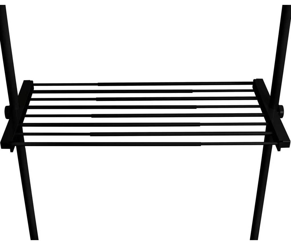 Wenko Teleskopická drôtená polica Hercules, 73–120 cm, čierna