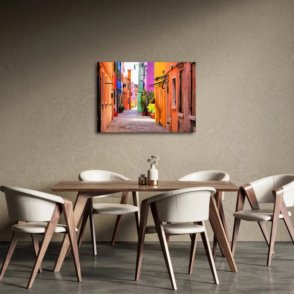 Obraz farebné talianskej uličky (70x50 cm)