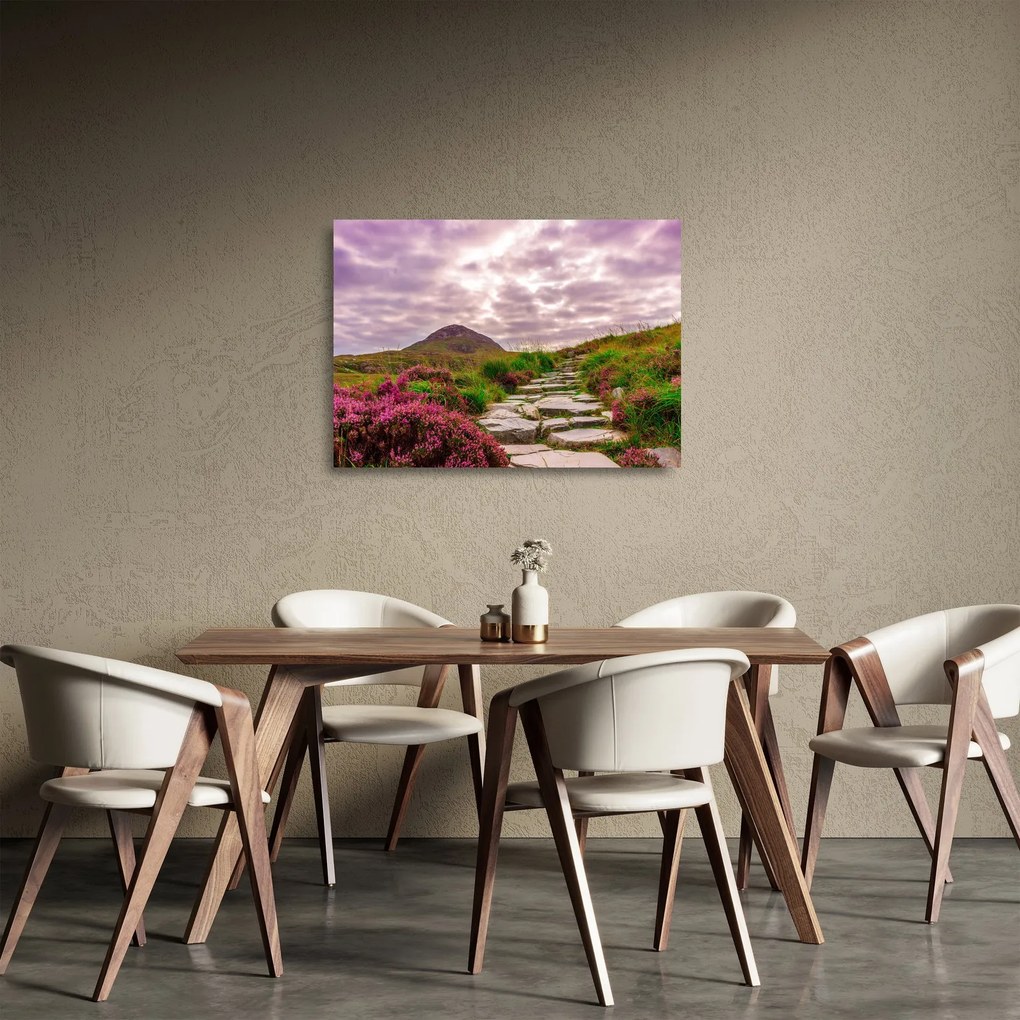 Sklenený obraz krajiny (70x50 cm)