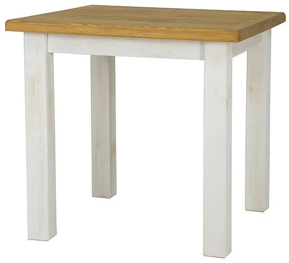 Jedálenský stôl 80 cm Panteo (medovohnedá + patinovaná borovica) (pre 4 osoby). Vlastná spoľahlivá doprava až k Vám domov. 1050730