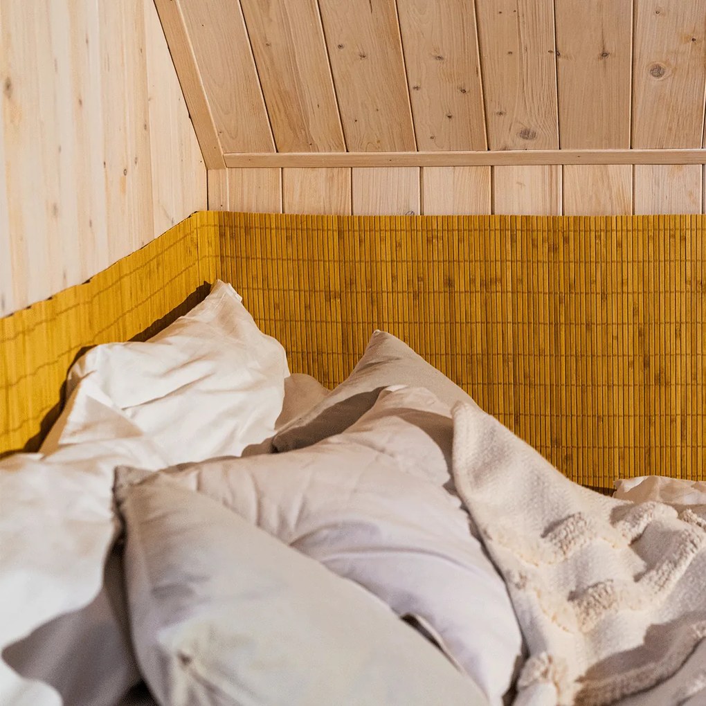 Bambusová rohož za posteľ svetlo hnedá Šírka rohože: 150 cm, Dĺžka rohože: 300 cm