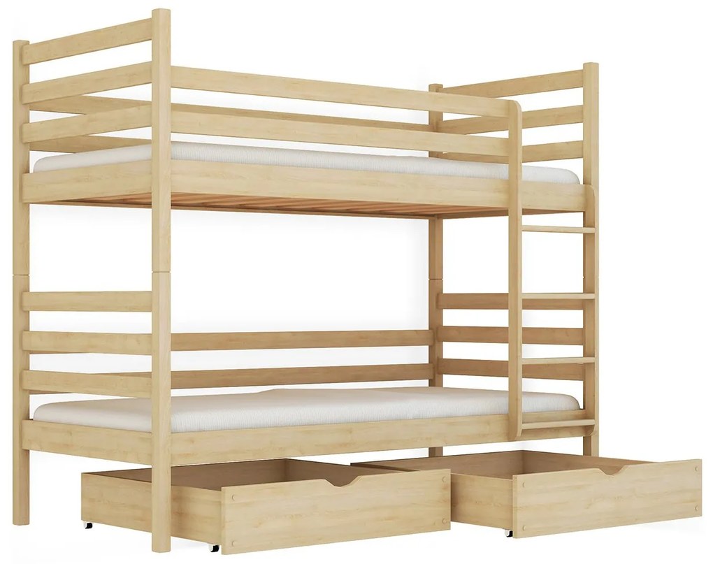 Poschodová posteľ Aero, Rozmer postele: 80x180 cm, 049-farby: sivá