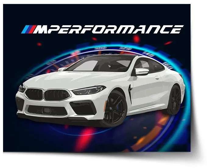 Sablio Plagát MPERFORMANCE Tachometer - 60x40 cm