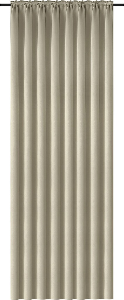 Záves OXFORD 140x250 cm, svetlobéžový Zavesenie: Kovové krúžky