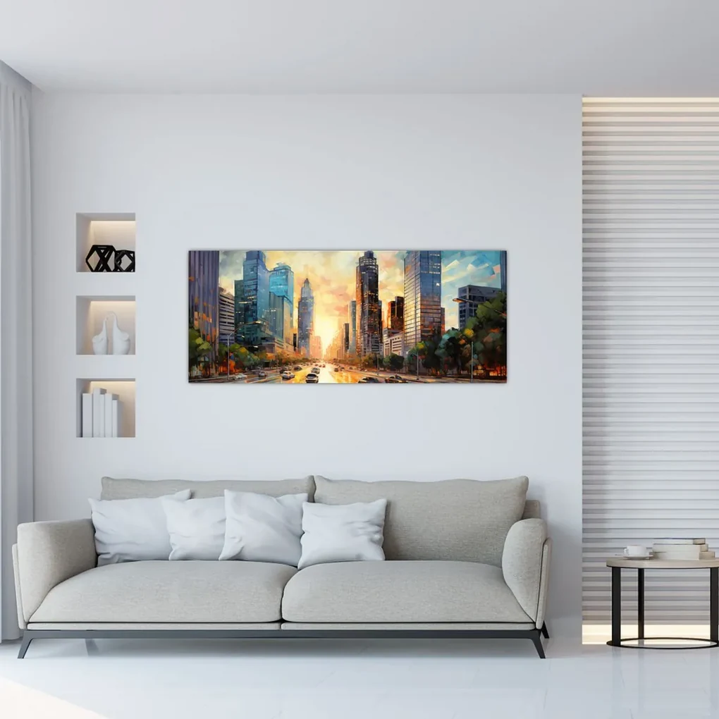 Obraz - Maľba mesta (120x50 cm)