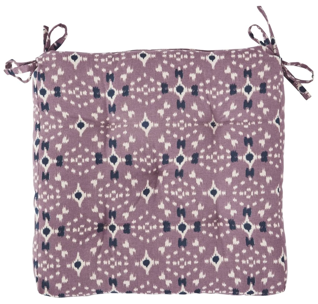 MADAM STOLTZ Prešívaný podsedák Dusty Lilac/White/Blue