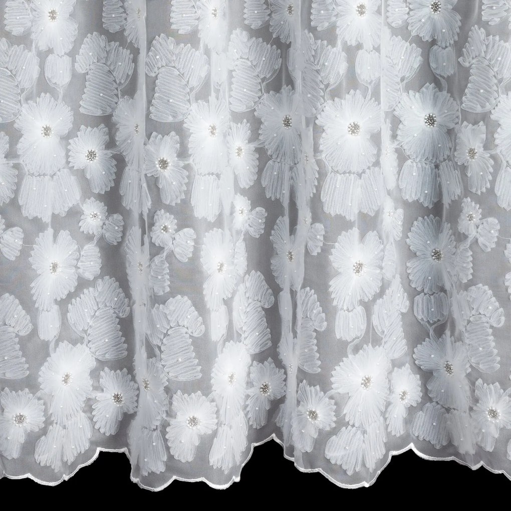 ZÁCLONA NA KRÚŽKOCH EVA MINGE JASMIN 140X250 CM VZOROVANÁ