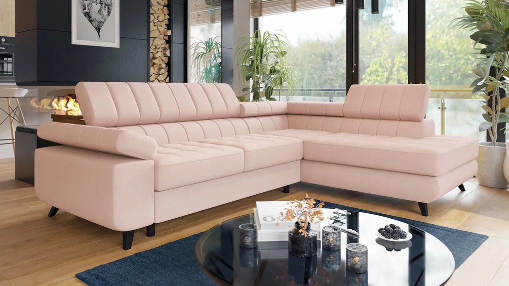 Rohová pohovka Elsie Premium, Dostupné poťahy: Zoya 03, Strana: ľavá