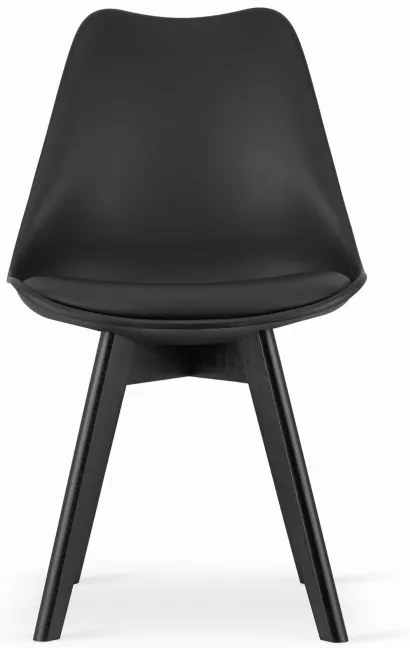 Set troch jedálenských stoličiek MARK - čierne (čierne nohy) (3ks)