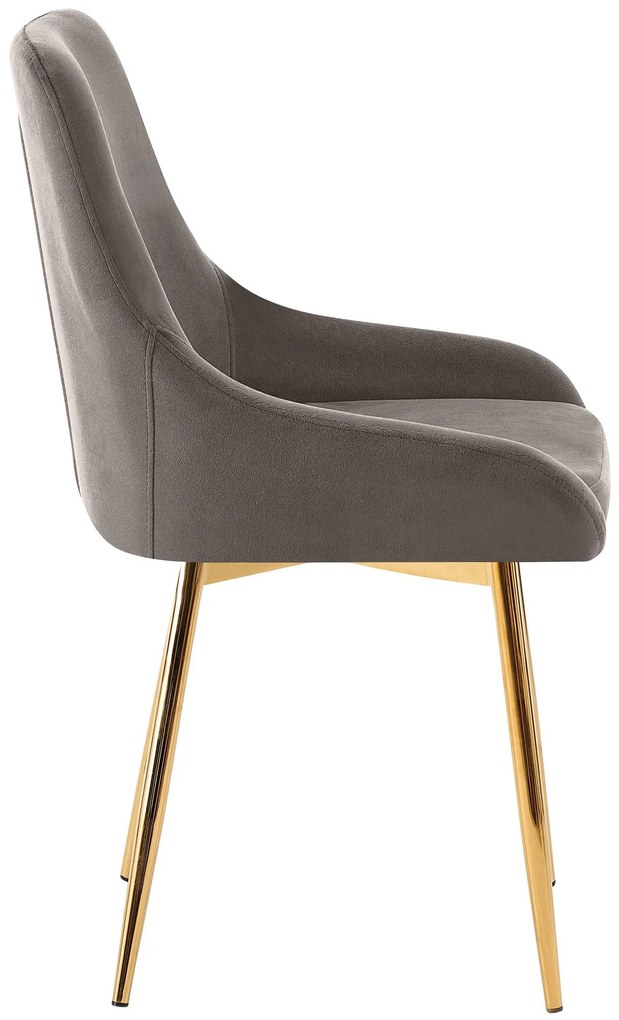 Sada 2 ks jedálenskej stoličky Elmira zamat - antracitová