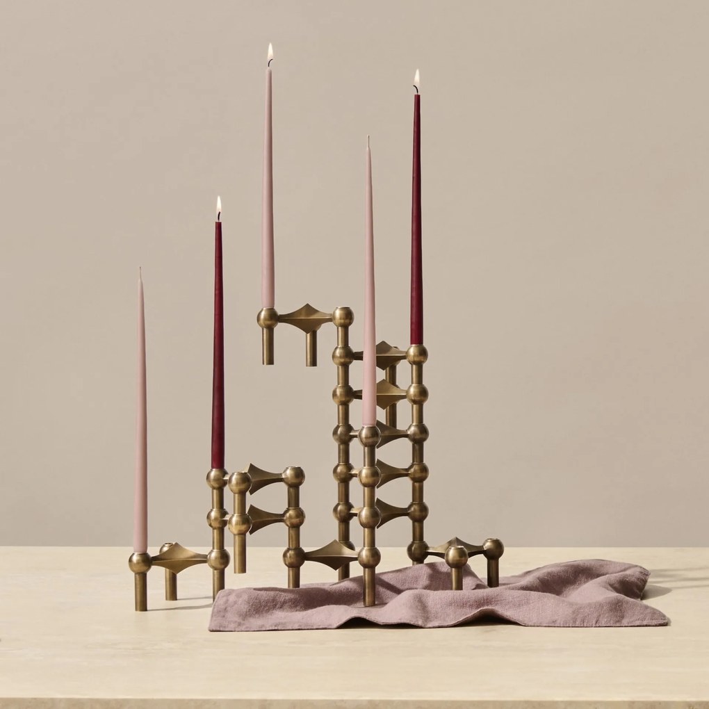 Stoff Nagel Vysoká sviečka STOFF Nagel by Ester&Erik Soft Rose – set 6 ks