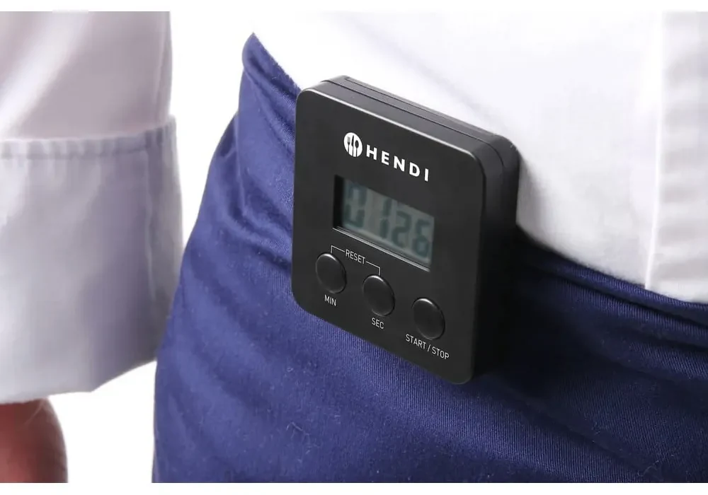 Čierna digitálna minútka s magnetom Hendi