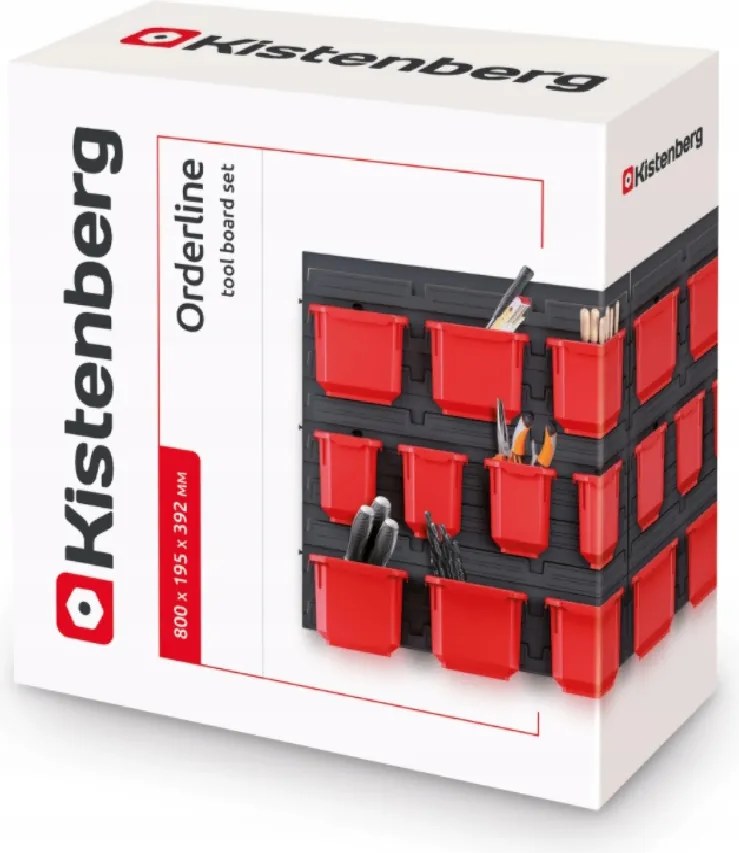 Kistenberg Závesný panel s 20 boxmi na náradie ORDERLINE 800x392x195