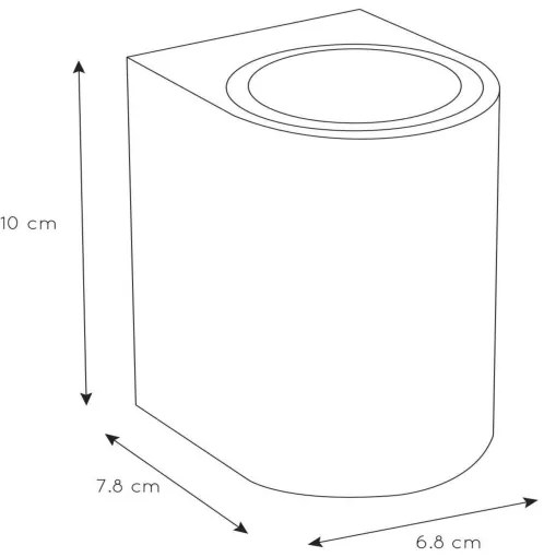 Lucide 69801/01/31 - Vonkajšie nástenné svietidlo ZARO 1xGU10/35W/230V IP44 biela