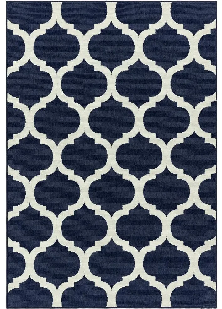 ASIATIC LONDON Alfresco Antibes Blue Trellis - koberec ROZMER CM: 200 x 290