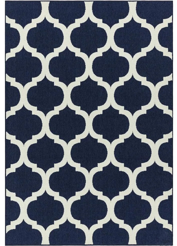 ASIATIC LONDON Alfresco Antibes Blue Trellis - koberec ROZMER CM: 160 x 230