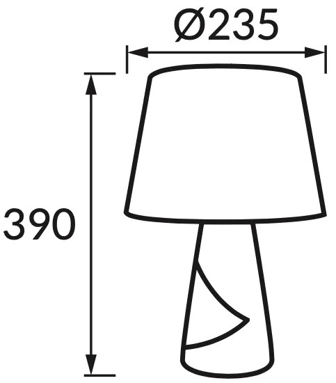 STRÜHM Moderná stolná lampa MAGDA E27 SILVER / GREY 3962