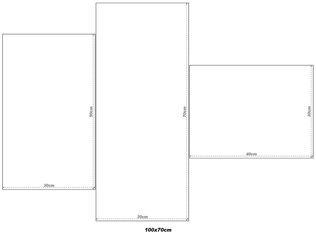 Gario Obraz s hodinami Stará cestička v Toskánsku - 3 dielny Rozmery: 30 x 90 cm