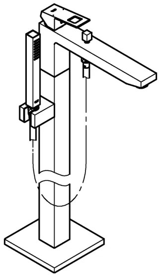 GROHE 23672001 - Vaňová batéria EUROCUBE 298 mm lesklý chróm