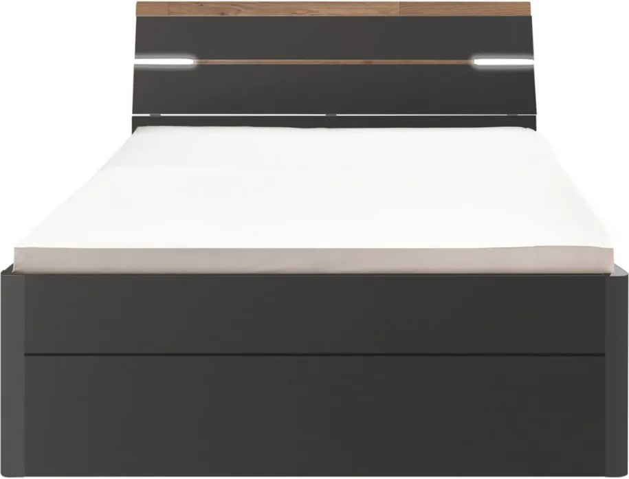 Posteľ Mars 140x200 cm, so zásuvkami a osvetlením
