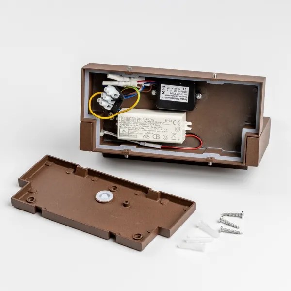 Redo 90588 -LED Vonkajšie svietidlo so senzorom FLIP LED/20W/230V 3000K IP54 hnedá