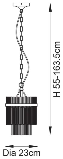 Endon 112572 - Luster na reťazi MARIETTA 1xE27/10W/230V mosadz/číre