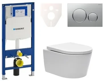 Cenovo zvýhodnený závesný WC set Geberit do ľahkých stien/predstenová + WC SAT Brevis SIKOGES3W42