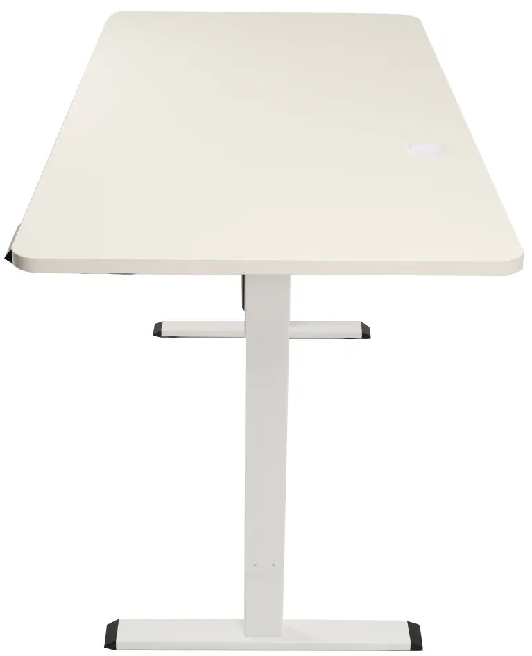 Výškovo nastaviteľný elektrický stôl BestBerg BBAT-14WW / rozmer 140x70 cm / výška 93,4-125,4 cm / biely