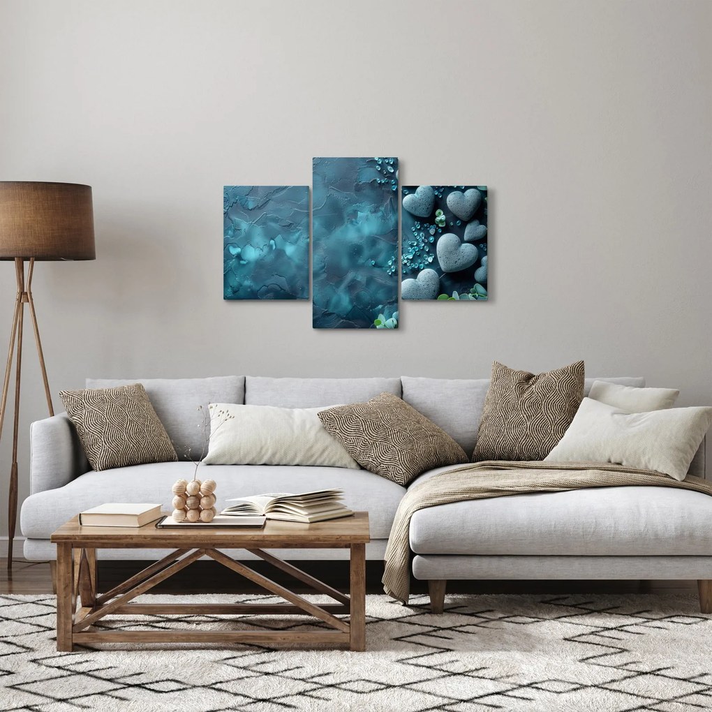 Obraz - Kamene tvaru srdca (90x60 cm)