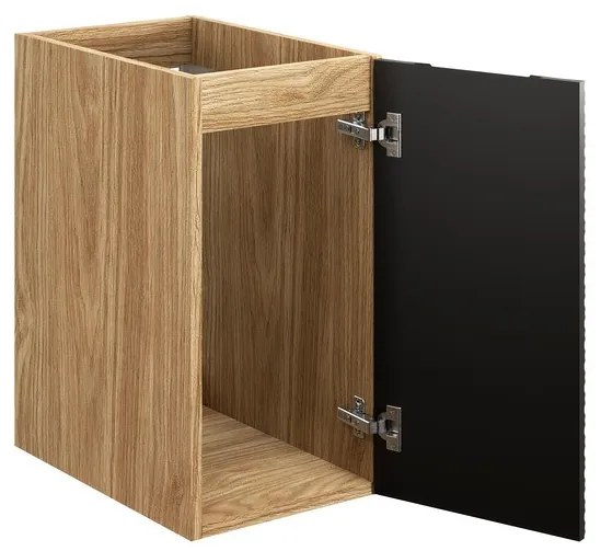 Závěsná skříňka pod umyvadlo Ocean s deskou 120 cm černá/dub olejovaný