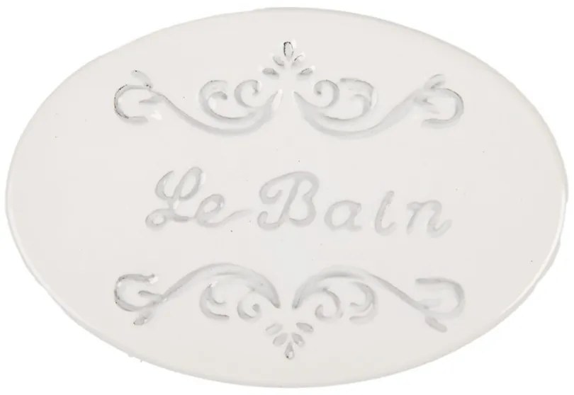 Keramická oválna mydelnička Le Bain - 13*9*3 cm