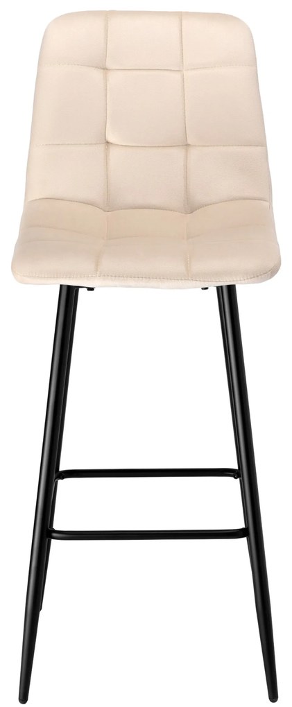 Barová stolička Hamilton zamatová béžová