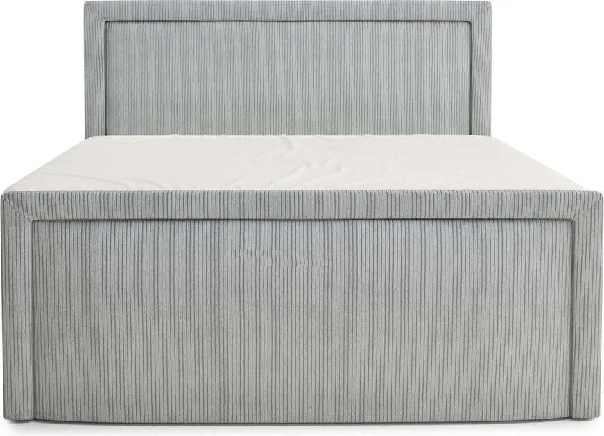 Sivá boxspring posteľ s úložným priestorom 200x200 cm Fresco – Maison de Rêve