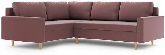 Sedacia súprava do L BELLIS ružovej farby 230 x 170 cm