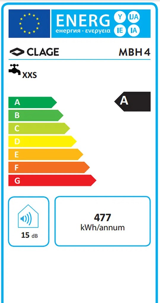 CLAGE MBH 4 Prietokový ohrievač vody 4,4kW/240V 1500-16004