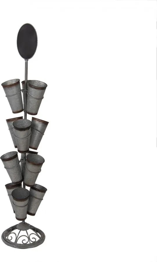 Plant Holder ? 36x165 Cm Grey Brown Metal - ? 36*165 cm