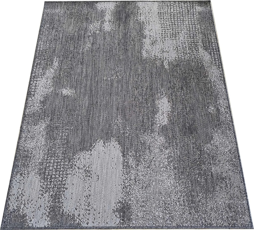 DY Sivý obojstranný koberec z lana s abstraktným vzorom Zara 10 Rozmer: 120x170 cm