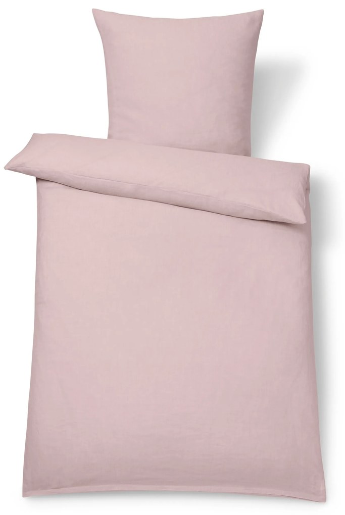 Ľanová posteľná bielizeň, ružová, štandardná veľkosť