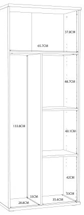 Komoda/Botník SIMO biela/taupe