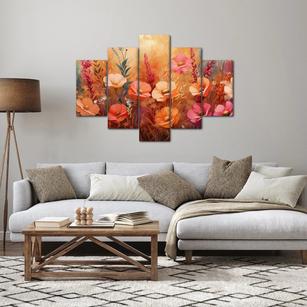 Obraz - Lúčne kvety, maľba (150x105 cm)
