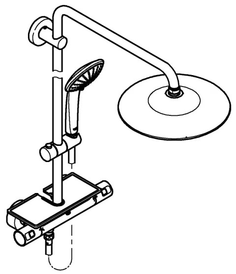 GROHE 26403001 - Sprchový systém VITALIO JOY 260 450 mm lesklý chróm