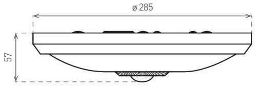 Vonkajšie LED stropné svietidlo s pohybovým a súmrakovým senzorom LED/16W/230V IP54