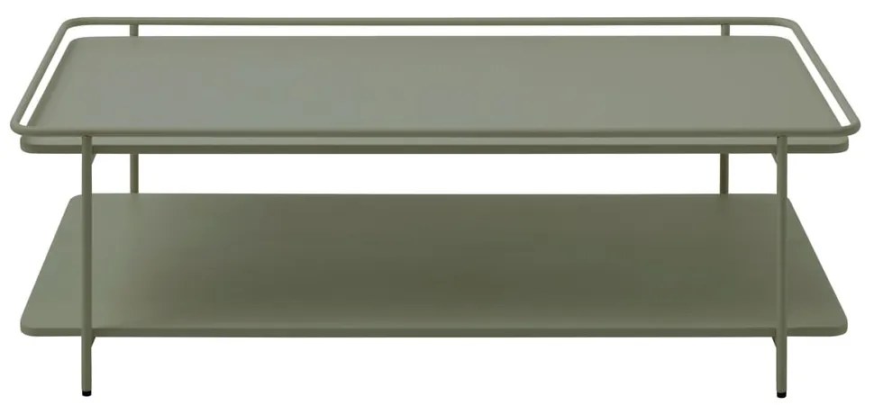 Zelený kovový konferenčný stolík 55x110 cm Yuba – Unique Furniture