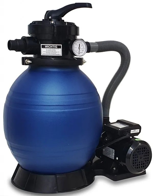 Bazénová piesková filtrácia BestBerg BBSF-10 / 10200 l/h / 400 W / modrá