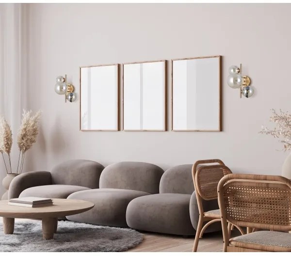 ITALUX WL-406007-3-HBR - Nástenné svietidlo CANELLO 3xG9/5W/230V mosadz