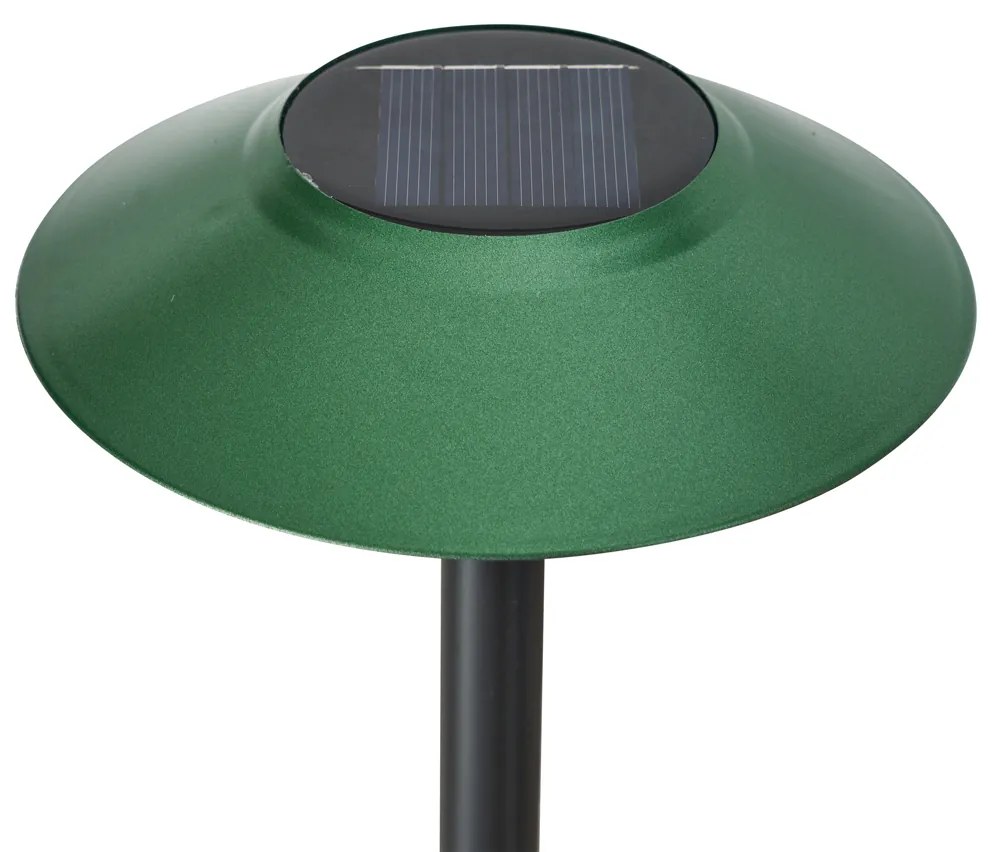 Sada 4 zelených zemných bodových svietidiel vrátane LED IP44 solárnych - Mushroom