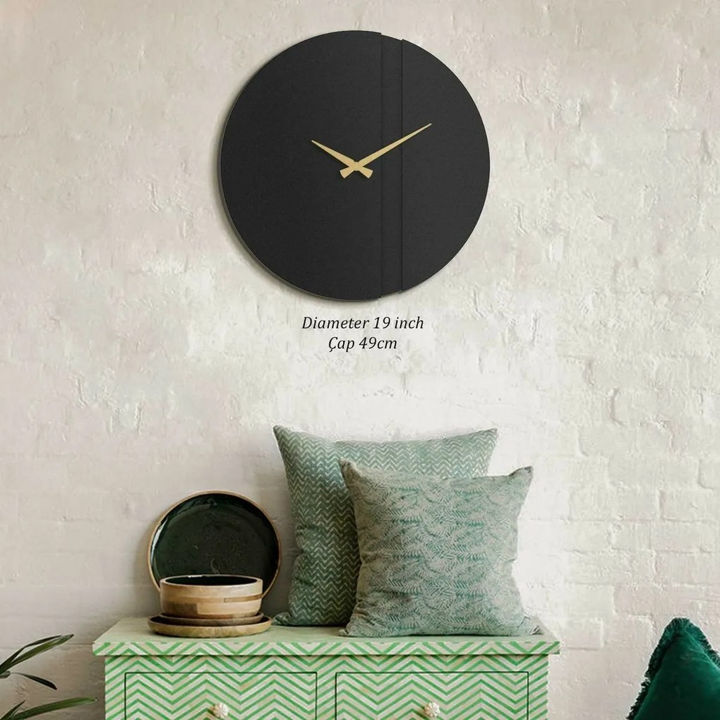 Nástenné hodiny Block APS096, Black, 46 x 46 cm