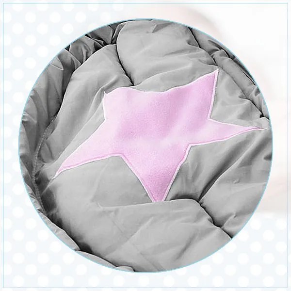 Tutumi, detský spací vak 90x47 cm 4v1, ružová-bordová, NAZ-04030